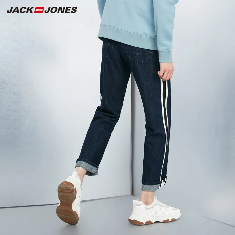 JackJones мужские темно-свободные прямые джинсы из 100% хлопка | 219232502 Мужская одежда