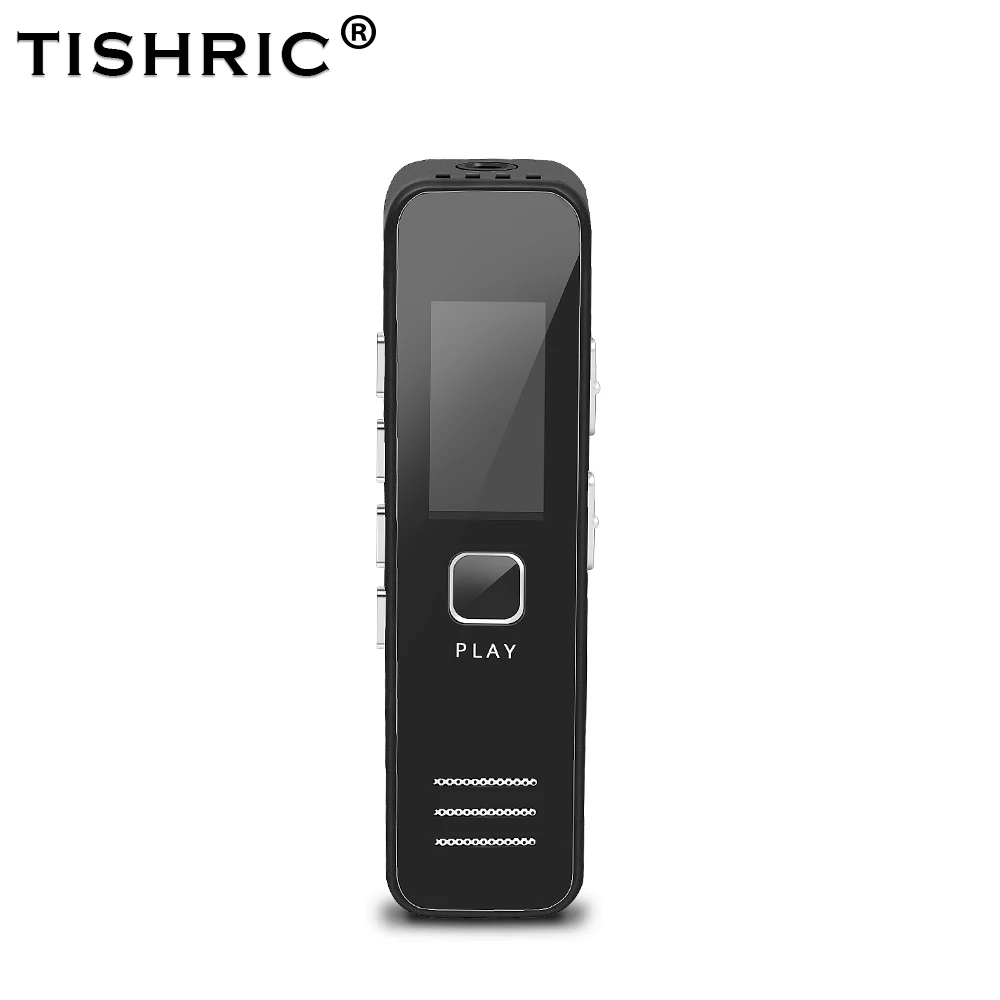 Black Without card TISHRIC 16 Гб цифровой голос/Звук/аудио рекордер Usb диктофон ручка Профессиональный 20HR 10 м MP3 WMA U флэш-накопитель HD экран дисплей - Цвет: Black Without card