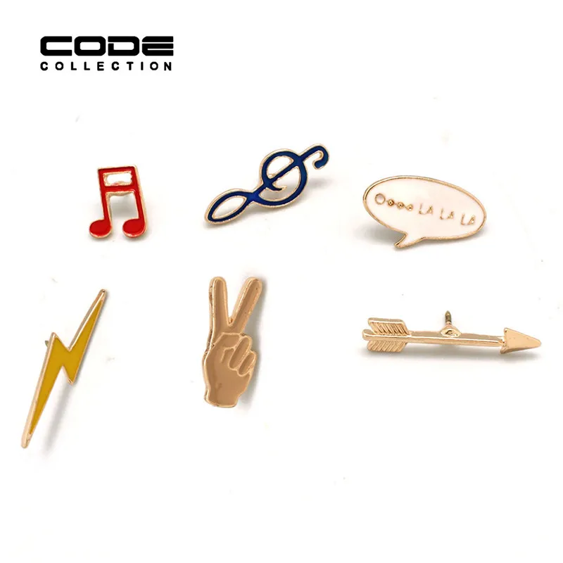 6 шт./компл. брошь в Корейском стиле с эмалью из сплава милые мини значки шляпа