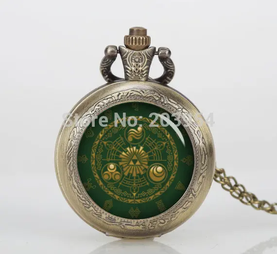 1 шт./Лот карманные часы с эмблемой Легенда о Зельде|mens locket|locket pendantpendant bronze |