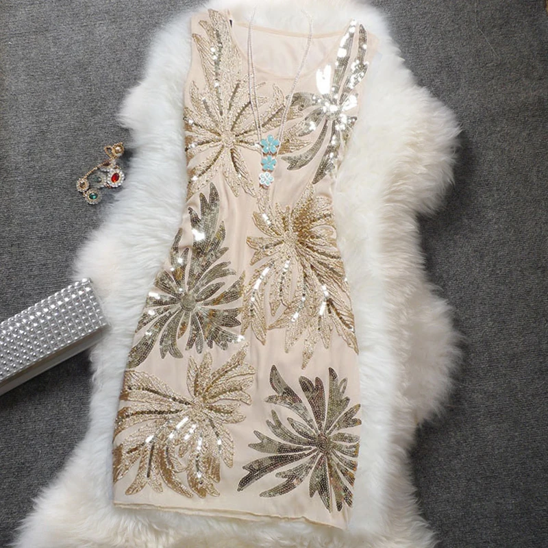Летние платья женские модные вечерние с пайетками женское красивое платье |