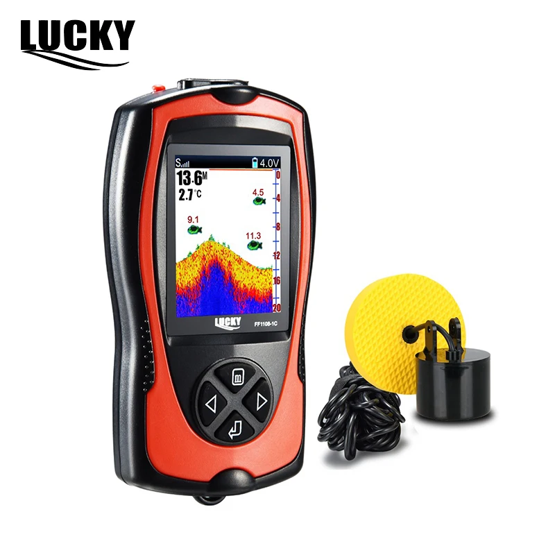 LUCKY FF1108-1CT Portable Cable 328 Feet Depth Capability Russian Language Fish Finder |