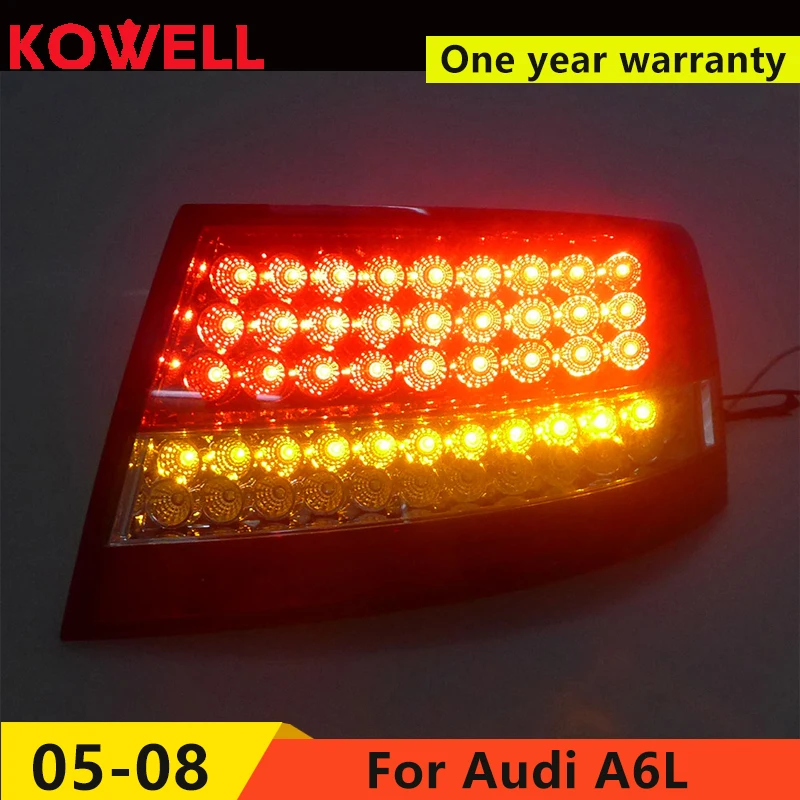 

KOWELL Car Styling for Audi a6L Tail Lights 2005 2006 2007 2008 for A6L Tail Light Rear Lamp DRL+Brake+Park+Signal
