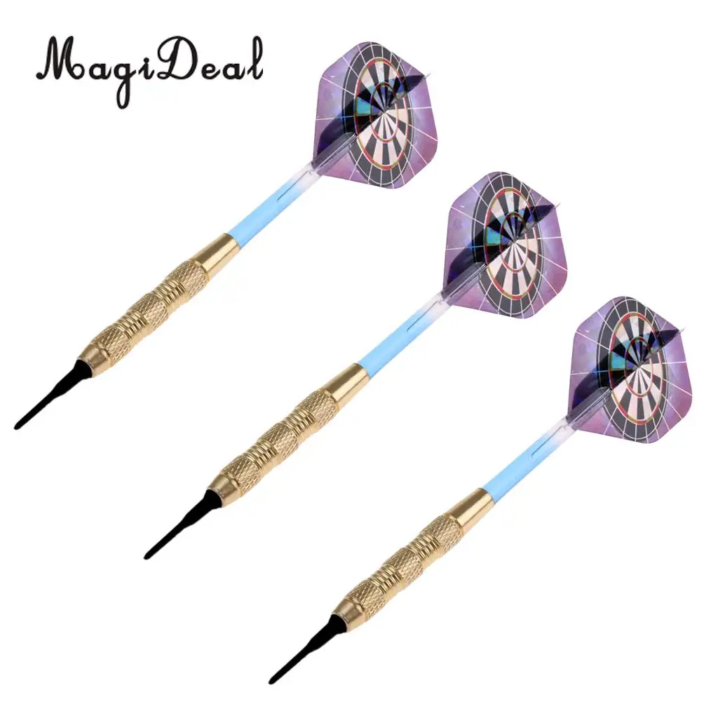 MagiDeal 3 шт./компл. 14g профессиональный электронный мягкий наконечник дротики