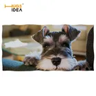 HUGSIDEA большое толстое домашнее текстильное банное полотенце s шнауцер собака 3D печать супер впитывающее косметическое полотенце путешествия йога одеяло Toalla