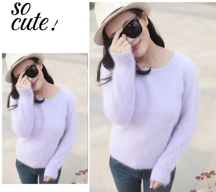 100% mink cashmere sweater women knitted and pullover pure free transport S205 | Женская одежда