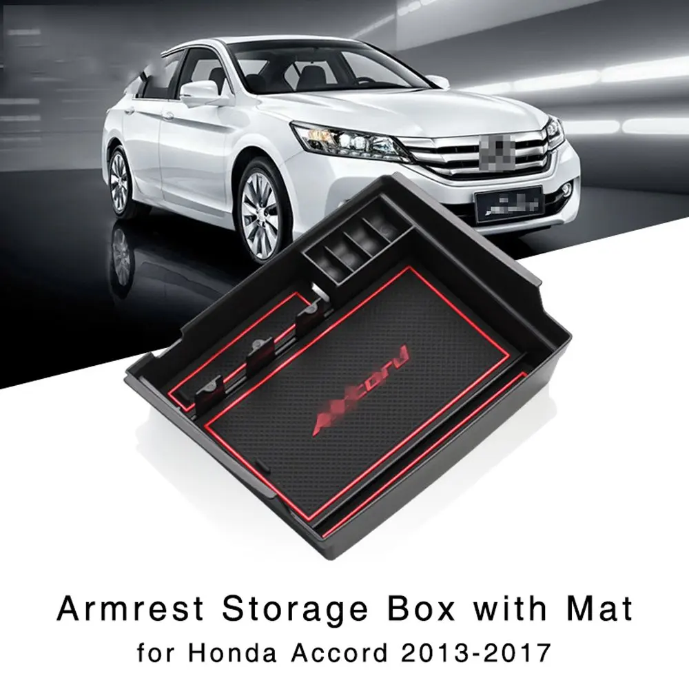 

Armrest Storage Box Holder for Honda Accord 2013 2014 2015 2016 2017 Central Console Glove Tray