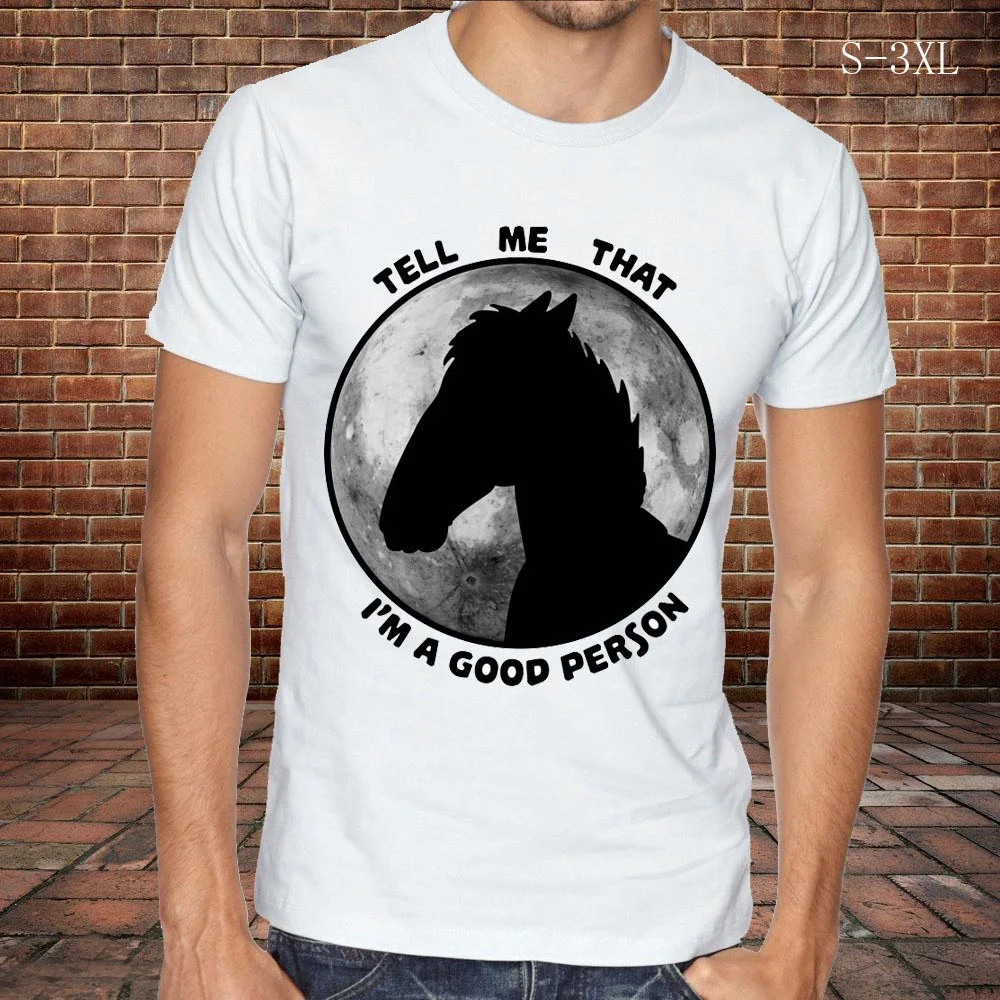 Bojack Horseman Custom Мужская футболка Летняя мода хлопок повседневные топы хипстер с