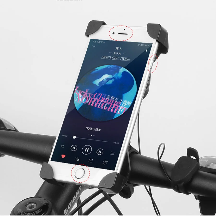 

Eagwell Bicycle Phone Holder With Horn Speaker Bike Handlebar Mount Bracket Holder Stand Universal For 3-6.5 inch Mobile Phone