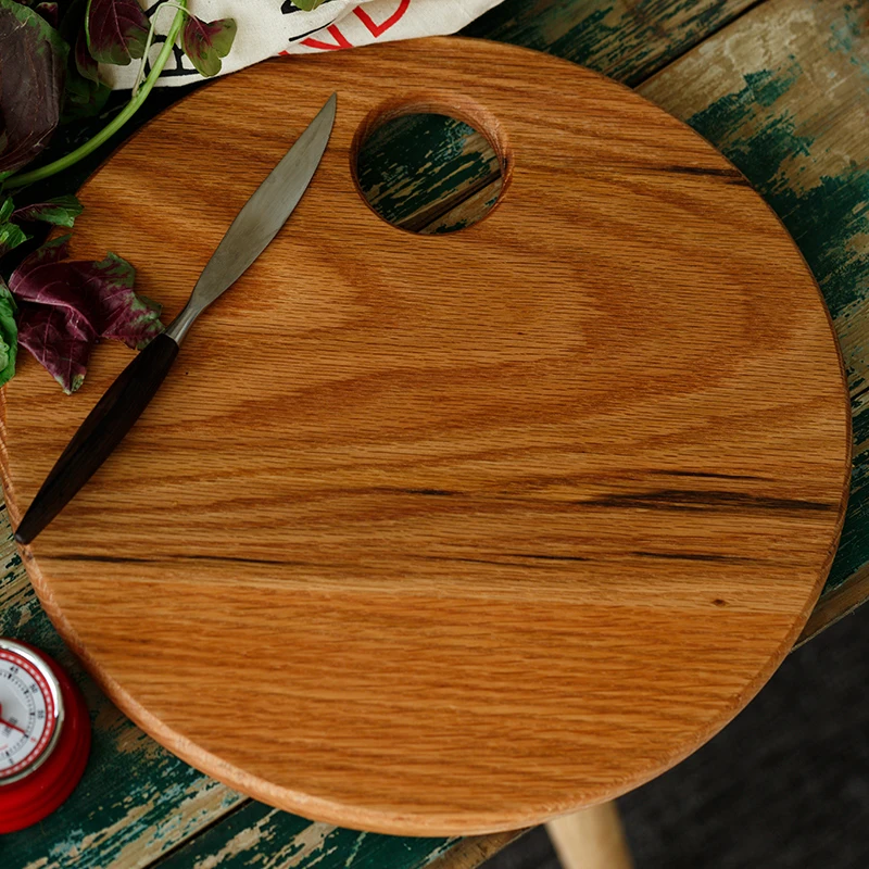 Поднос Антибактериальный из дубовой древесины креативная овальная