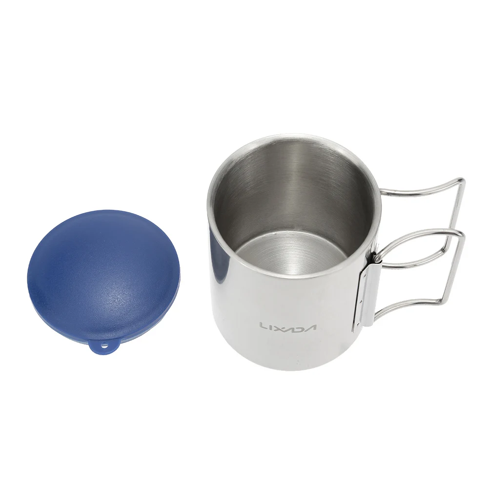 Уличная кружка Lixada 220 мл портативная из нержавеющей стали для кемпинга и пикника