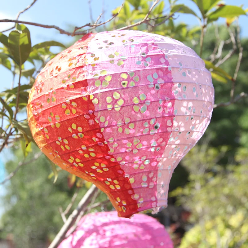 Новинка, 1 шт., бумажный воздушный шар, выдолбленный бумажный фонарь, Радужный фонарь, Decora, для детей, для дня рождения, вечеринки, свадьбы, Декор, вечерние принадлежности