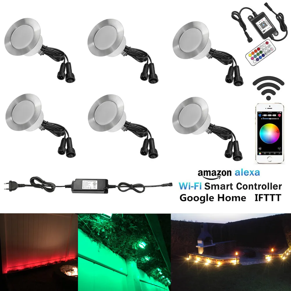 6 шт./компл. 61 мм WIFI APP музыкальный контроллер таймер RGB/RGBW IP67 кухня лестница