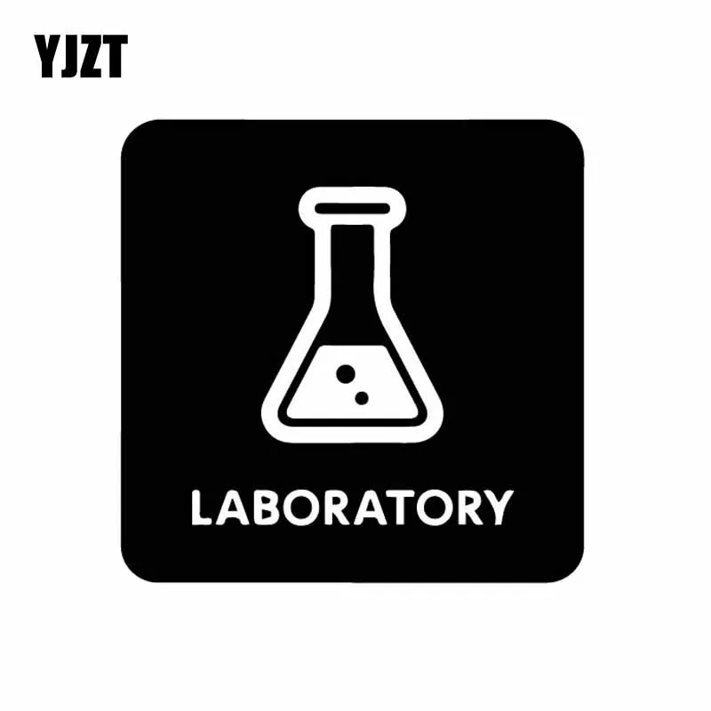 

YJZT 15,2 см * 15,2 см лабораторная пробирка, Виниловая наклейка, научная фотография, черная/Серебряная Фотография