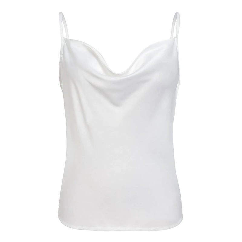 W Women Club Satin Solid Camis Top Spaghetti Strap Summer Camis Shirts Backless Solid Sexy Casual Basic Tops Plus Size - Цвет: W