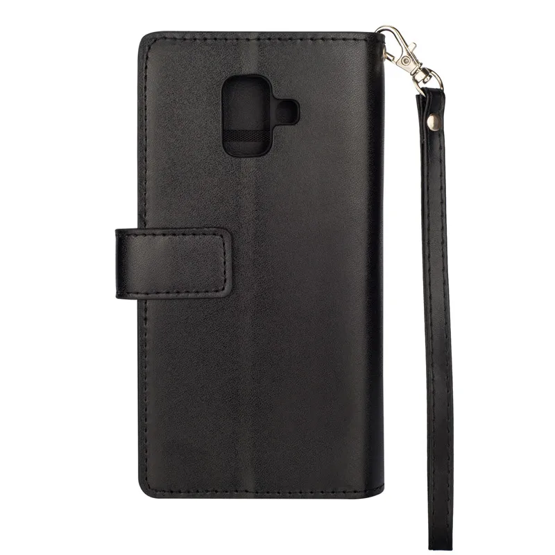 Для Samsung Galaxy A6 Plus Hoesjes Samsung Galaxy A6 кожаный чехол флип Бумажник Обложка для Coque Samsung A6 телефон случаях