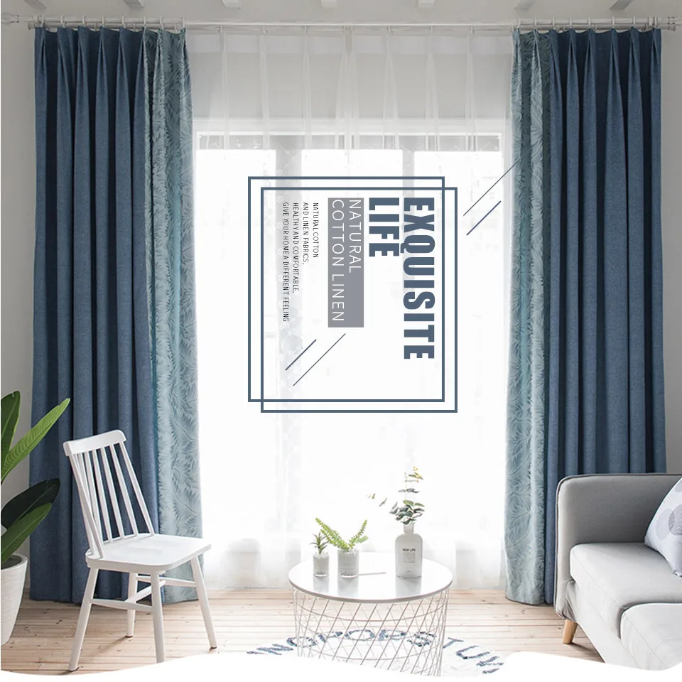 CANIRICA, шторы, хлопок, лен, ткань, синель, однотонный, современный, cortinas para sala de estar, 80%, затенение, занавески для гостиной