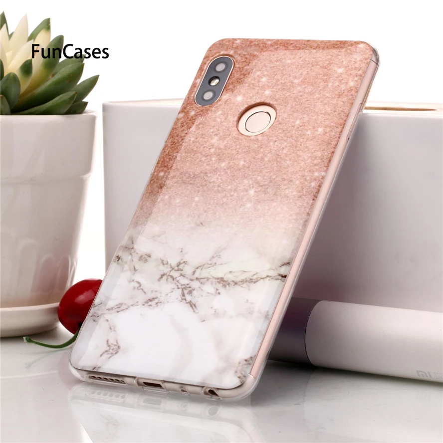 Роскошные Мрамор Камень случае СПС Coque Xiaomi Redmi Note 5 Pro Мягкие силиконовые ТПУ