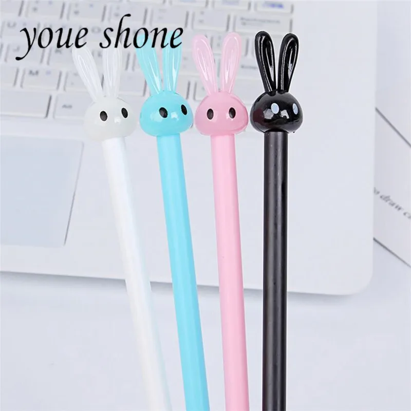 1PCS Cute Plastic Gel Pens Lovely Cartoon Rabbit Pen For Kids Writing Gift Stationery Shool Office Supplies 0.38mm | Канцтовары для
