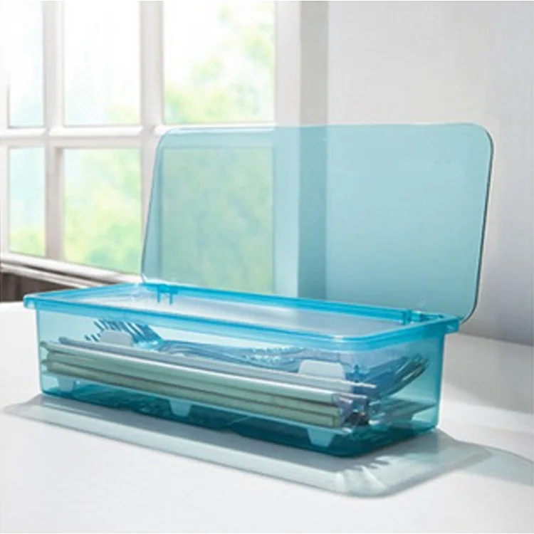 

Boxed Drainage Dust-proof Tableware Receiving Box Chopsticks Box Kitchen Receiving Articles Plastic Chopstick Cage