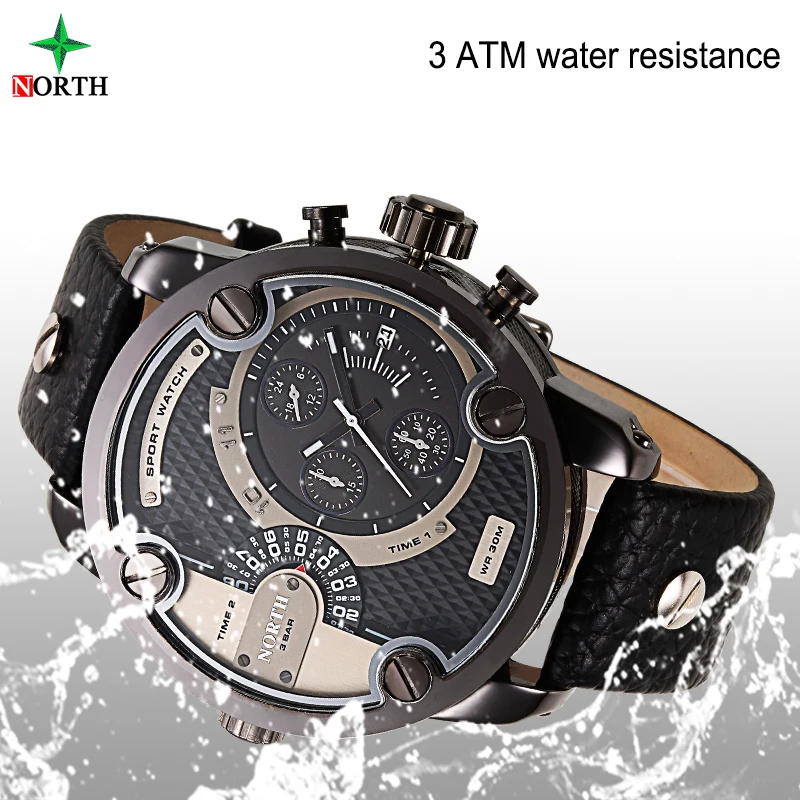 Северные мужские спортивные часы люксовый бренд Модные кварцевые 30 м