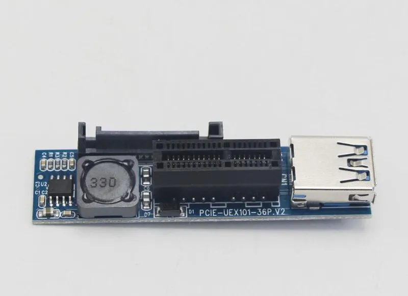 Новый PCI E Express 1X к расширитель адаптер переходная карта USB 3 0 кабель SATA питание для