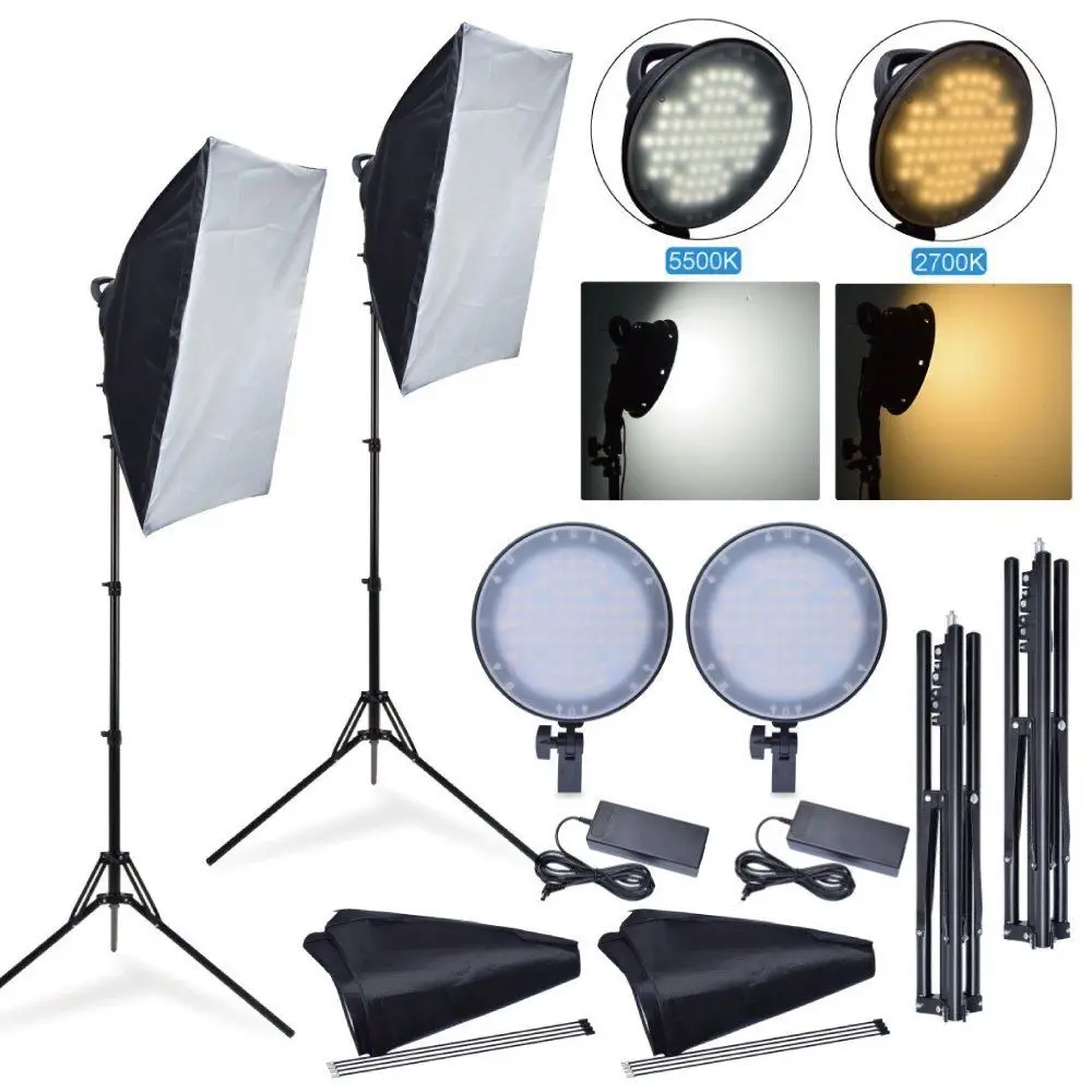 Fotoconic 45 Вт 2700 К 5500 светодио дный светорегулируемая Студия фото свет + софтбокс