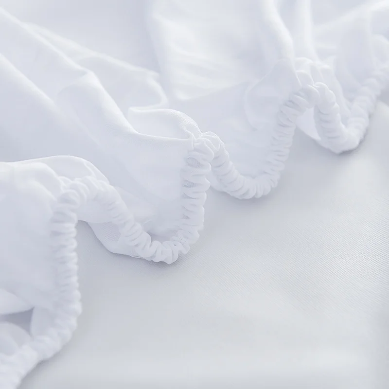 White Waterproof Mattress Cover Elastic Band Protective Mica Ice Silk Cool Mattress Cover Anti-dus Ttwin Bed Mattress Cover