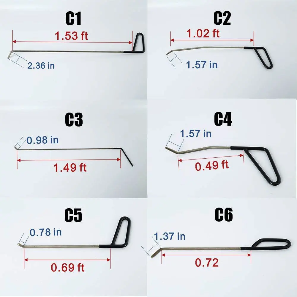 Авто удаление вмятин Pdr стержень набор инструментов град и дверь Ding ремонт