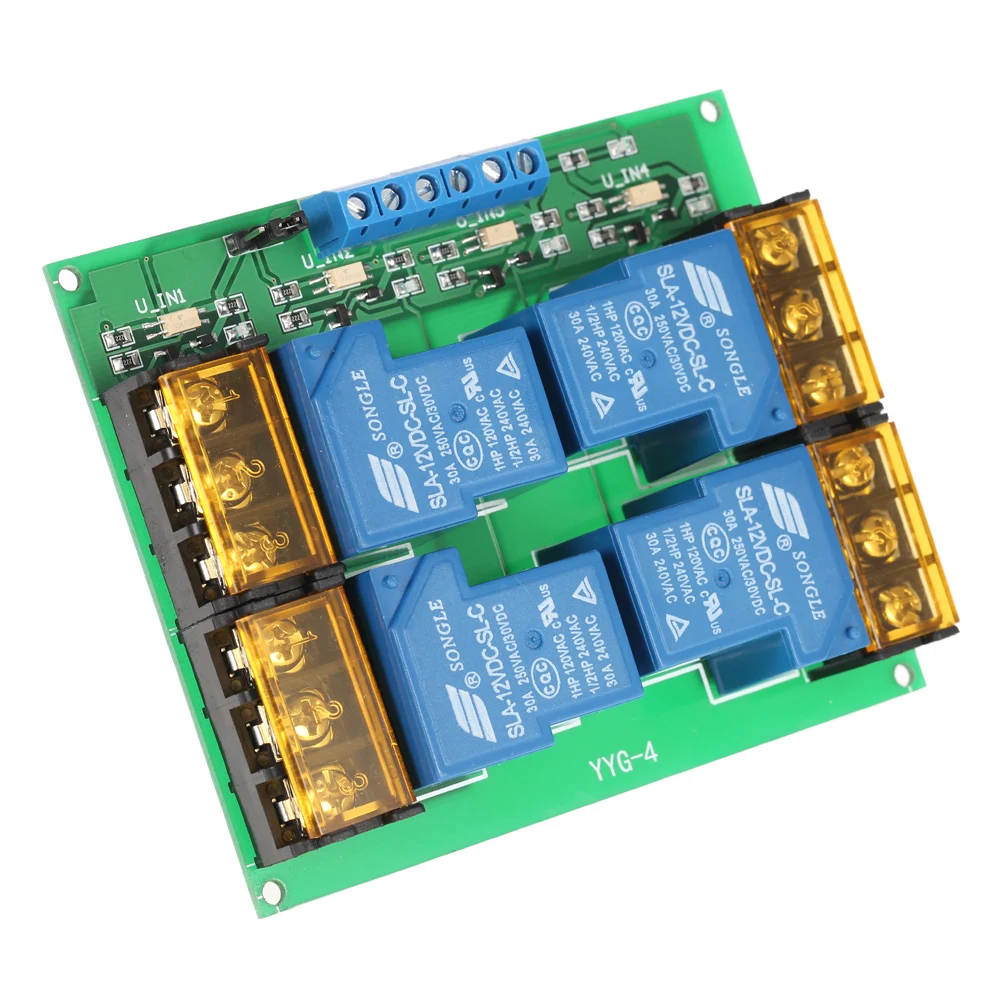 4-Channel DC 12V 30A Relay Module Control Board Optocoupler Isolation High/Low Trigger | Инструменты