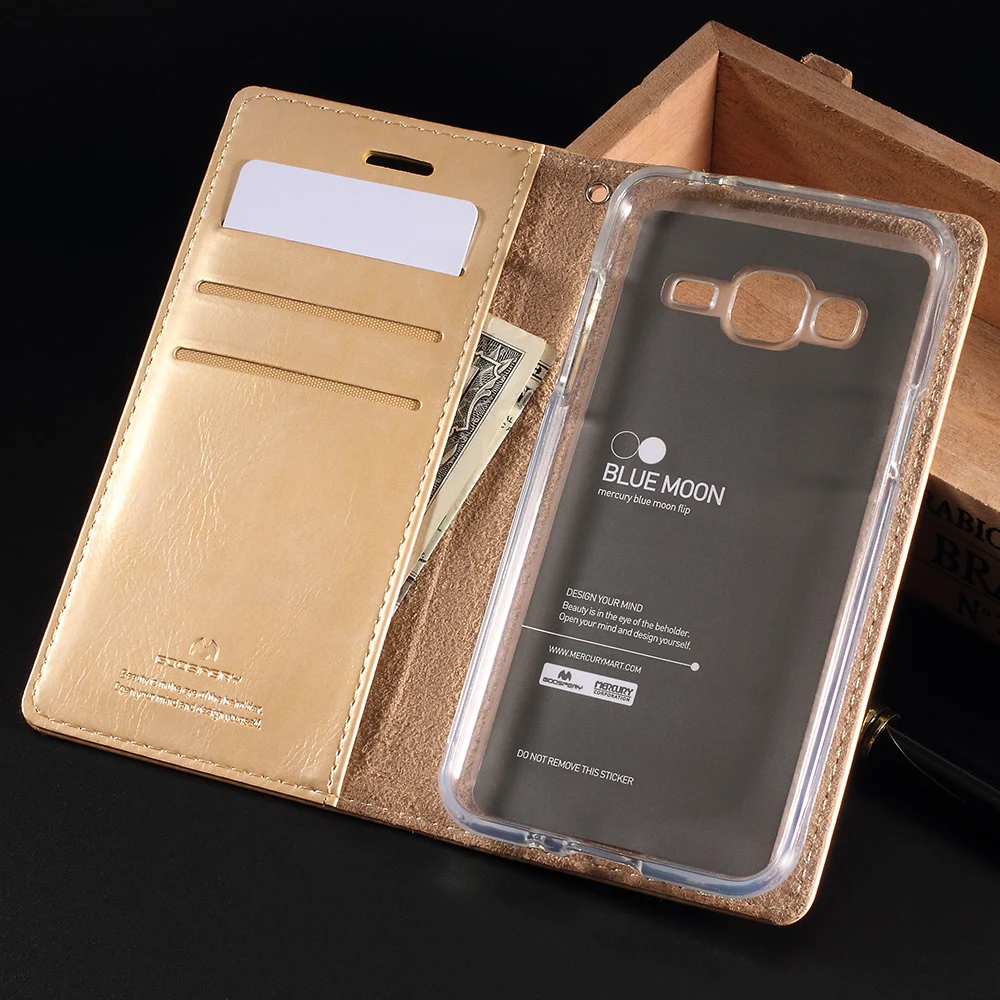 GOOSPERY для Galaxy j3 j7 j5 a3 a5 a7 2016 чехол Blue Moon искусственная кожа флип samsung J 3 7 5 | Мобильные