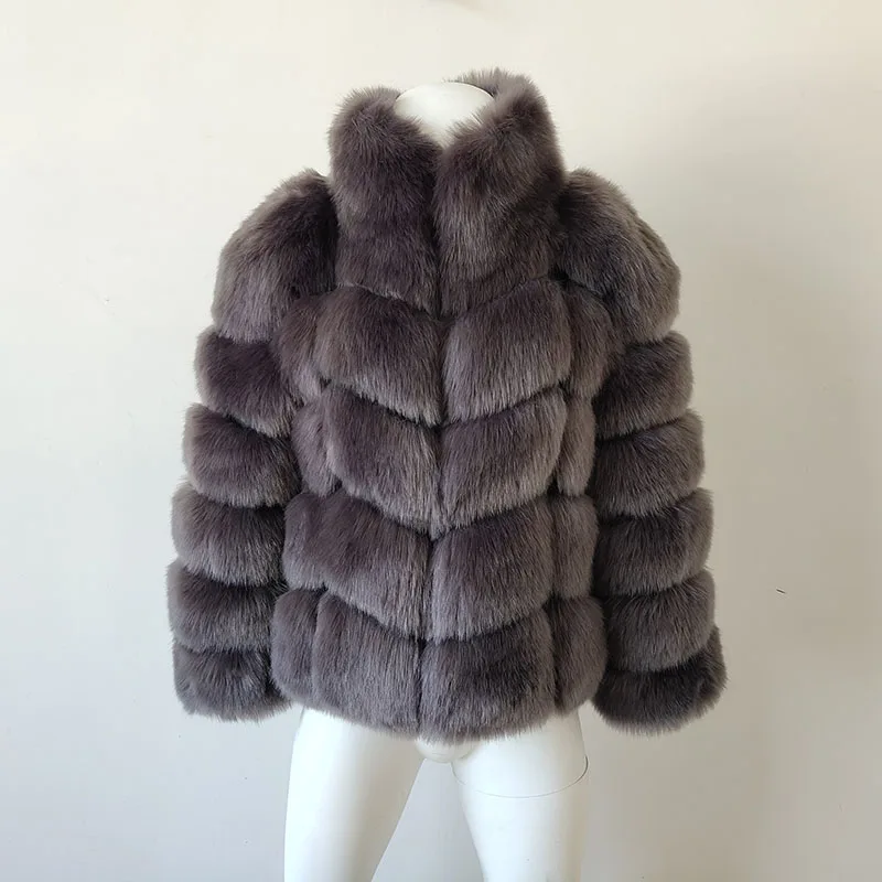 2018 Hot sale warm winter Overcoat fashion fox fur coat large size women's faux women|Куртки из искусственного меха| |