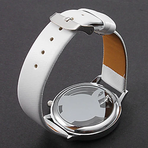 Popular Women's Men's Musical Note Notation Hollow Faux Leather Strap Quartz Wrist Watch | Наручные часы