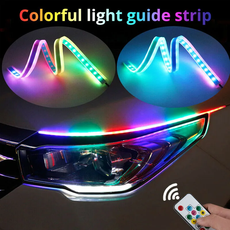 Светодиодные ленты RGB для головсветильник фонарей DRL 2 шт. поворосветильник льник