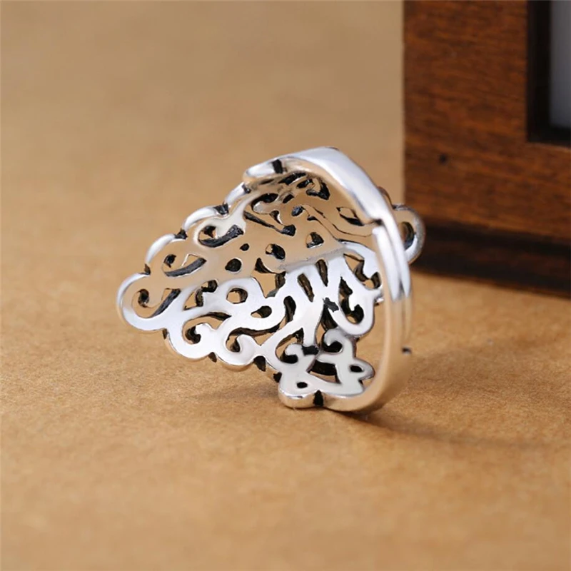 Женские кольца в стиле ретро с изображением тайского серебряного дворца