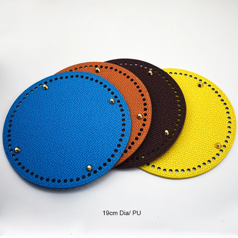 

2019 New Fashion Weaving Shoulder Bag Bottom Tray Round Plate Replacement for Women Handbag Handmade Diy Accessories KZBT024