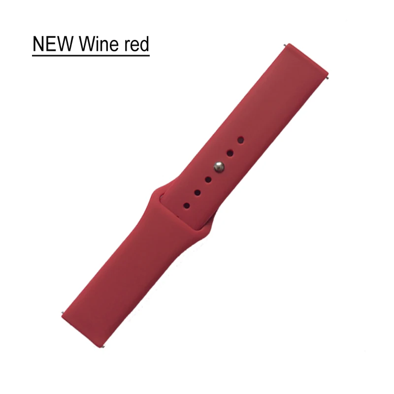 wine red Силиконовый ремешок для часов Huami Amazfit Bip браслет на запястье ремешок для часов браслет для amazfit pace stratos gtr 47 мм ремни - Цвет: wine red