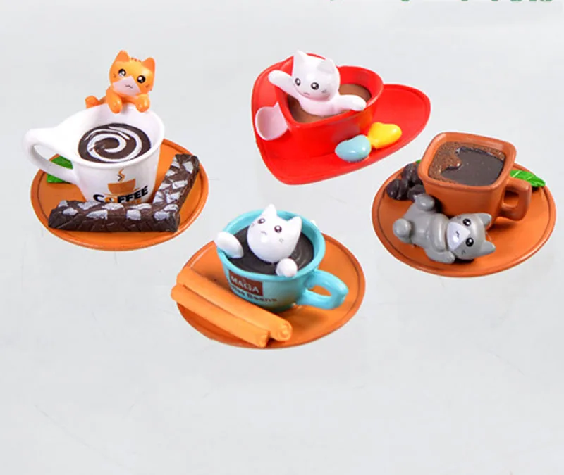 6 Шт Снэк котенок сцена фигурка сказочные садовые миниатюрные украшения микро