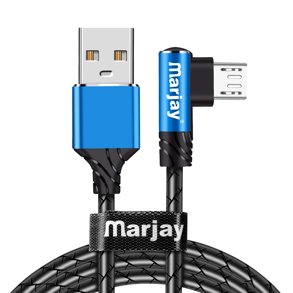 Blue Marjay 2.4A Micro USB кабель для быстрой зарядки и Зарядное устройство Шнур для samsung S7 Xiaomi Redmi Note 5 планшет Android, телефон кабель Microusb - Цвет: Blue
