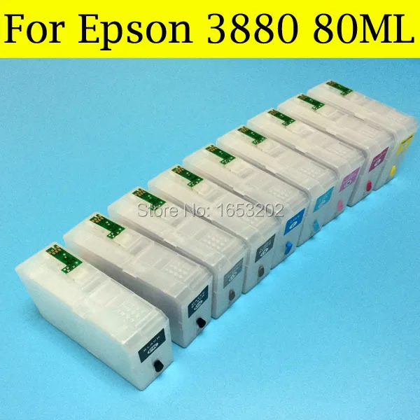 9 шт. 80 мл чернильные картриджи T5801 5809 T580 580 для принтера Epson Stylus Pro 3880 с лучшим