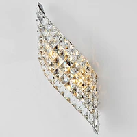 wall sconce modern led crystal wall lamp with 2 lights for home lighting wall sconce arandela lamparas de pared