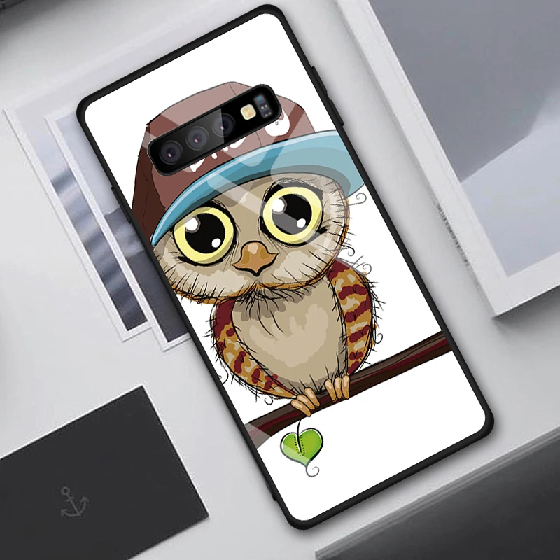 10 Чехол из закаленного стекла для samsung Galaxy S10 S9 S8 Plus S10e A7 Note 9 8 противоударный чехол градиентный чехол с изображением звезд - Цвет: 10