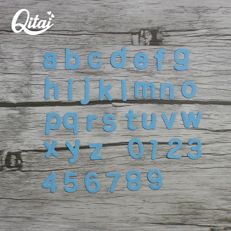 QITAI 26 шт. нижние буквы для чехла и 10 0 9 цифровые металлические Вырубные штампы