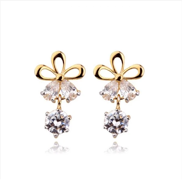 MxGxFam красивые серьги девушки модные камни золотого цвета | Украшения и аксессуары