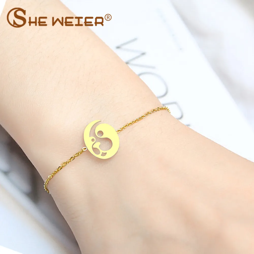 SHE WEIER charm chain link bracelets bangles friendship braclet hand braslet female femme girl dog gold | Украшения и аксессуары