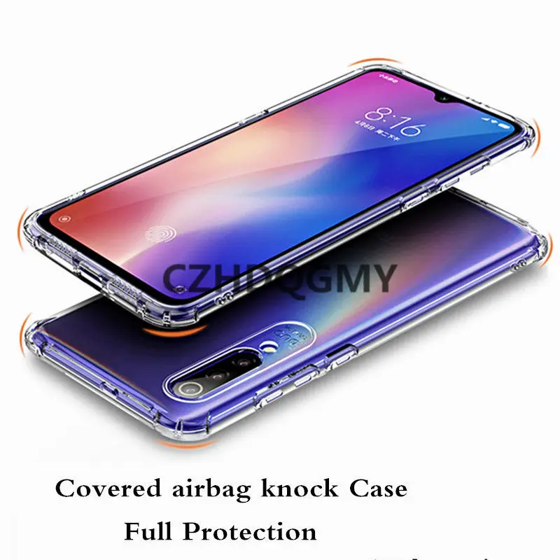Противоударный чехол для Xiaomi 8 8SE A2 Lite Redmi Note 6 7 Pro 6X мягкий прозрачный ТПУ с