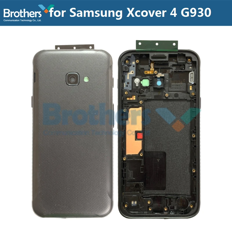 Полный корпус для samsung Galaxy Xcover 4 G390 средняя рамка с кнопками для объектива камеры для samsung G930 задний Чехол