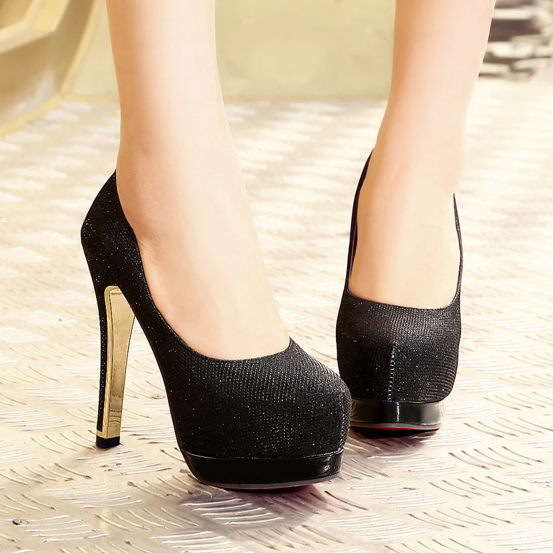 Женские туфли-лодочки модные туфли на платформе и высоком каблуке элегантные