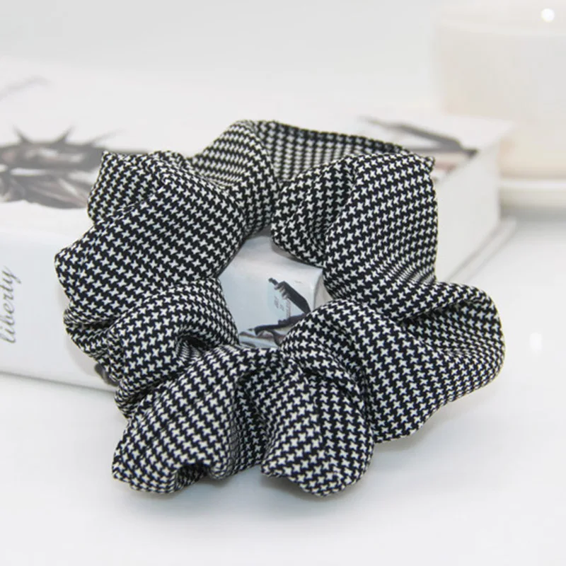 LOVINGSHA Hair Accessories For Women Brand Ladies Hair Tie Lady Scrunchies Ponytail Hair Female Girl Holder Rope ATC008 - Цвет: Черный