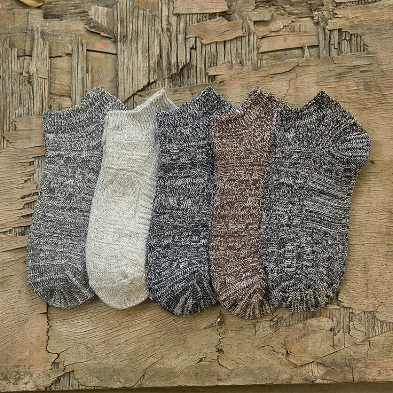 Смелые Линии Восстановление Древних Путей Толстая Нитка Хлопок Носки|cotton anklet